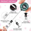 GEYGIE No Coffee No Workee Badge Reel Retractable with Alligator Clip, Funny Skeleton ID Badge Holder Gift for Nurse Doctor Radiology X-Ray Orthopedics Office Worker Boss Colleague Social Worker