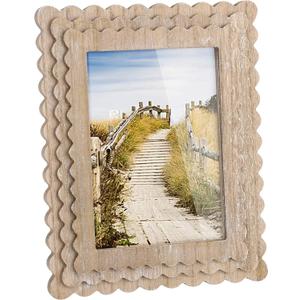 Gurfuy 5x7 Picture Frame Display Pictures 5x7 Without Mat - Wooden Photo Frame for Wall or Tabletop Display, Vertical for Table Top Display and Wall Mounting Hanging Nature