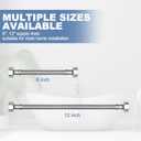 One Piece Stainless Steel Flexible Faucet Connector, 1/2 Inch FIP x 1/2 Inch FIP, Braided Stainless Steel Faucet Supply Line (6 inch)