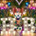 Pooqla Light Up Letters, LED Marquee Letters for Silver Birthday Decorations, Battery Powered Night Light Teenager Girl Room Decor, Gift for Girls Boys Wedding Bedroom Christmas Party Decor, Letter S