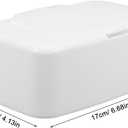 Refillable Plastic Wipes Dispenser Box with Lid Portable Wet Tissue Holder for Baby and Adult Use Non-Slip One-Hand Operation Storage for Living Room Kitchen Bathroom Bedroom
