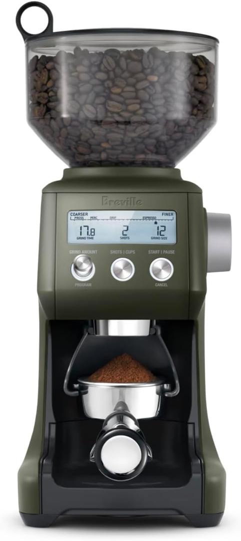 Breville BCG820OLT Smart Grinder Pro for Coffee and Espresso, Olive Tapenade