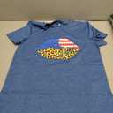 American Flag Shirts for Women 4th of July T-Shirt USA Print Independence Day Patriotic Tops Stars and Stripes Tees S