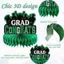 Yisong 10 Pcs 2026 Graduation Centerpieces Green, Black Honeycomb, 20 x 20 cm/ 7.8 x 7.8 inches