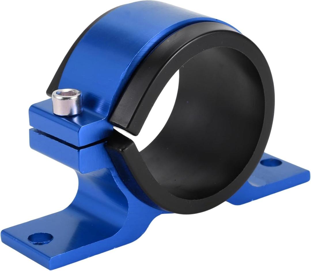 1pcs 50mm Universal Fuel Filter Mounting Bracket - Car Fuel Pump Clamp Holder - Aluminum Alloy Blue