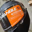 TRIANGLE FF351 Motorcycle Helmet for Street Bike, Black, DOT Approved large