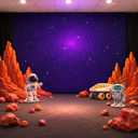 18 x 6 ft 2026 Space Galaxy Backdrop for Vbs Extra Large Galaxy Vacation Bible School Background Starry Backdrop Decor for Wall Home Photo Studio Props Banner Party Decor