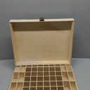 POPETPOP Essential Oil Storage Box Case: 68 Holes Wooden Essential Oil Organizer Portable Essential Oil Carry Travel Box Holder
