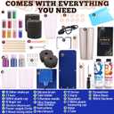 Alloytop Cup Turner Kit with Epoxy Resin kit for Beginner - Stainless Steel Turners Tumblers Machine Tool Art DIY Supplies Glitters Silicone Pads Brush Spinner Clear Foams Plastic Cups Wooden Sticks