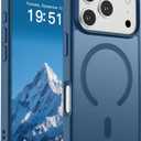 SUPFINE Magnetic for iPhone 17 Pro Case (Compatible with MagSafe)(Military Grade Drop Protection) Translucent Matte Shockproof with Anti-Fingerprint Phone Cover,Deep Blue