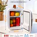 FANSEXPERT Cosmetic Fridge, Portable Mini Fridge for Skincare Food Drinks, 4L/6 Can Electric Plug In Cooler & Warmer, AC/DC Skincare Refrigerator for Bedroom Office Car Dorm (White)