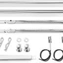 Uniflasy Grill Parts for Charbroil Performance 2-Burner 463630021 463655021 463655421 463655621,for Charbroil 4-Burner 463365021 463448021 Grill Burner Tube Heat Plates Shield Crossover Tube Igniter