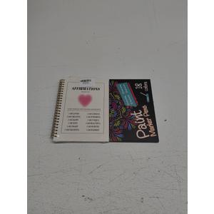 JWVK Daily Affirmations Preppy Pink Aura Heart Notebook,Trendy Positive Affirmations Inspirational Notebook Journal for Teen Girl Work Office School Student Teacher,Hardcover Spiral Notebook 5.5x8.3 and YUNISS Christmas Gifts 18 Colors Acrylic Paint