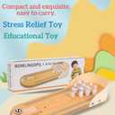 Mini Desktop Bowling Game - Portable Hand-Eye Coordination & Focus Training Toy for Kids and Adults - Perfect for Home, Office, and Travel