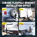 3-in-1 RV Flag Pole Mount, Heavy Duty Multi-Scene Flag Holder