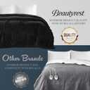 Beautyrest - BR54-0910 Heated Plush Elect Electric Blanket with 20 Heat Level Setting Controllers Equip with Secure Comfort Technology and 10 Hours Auto Shut Off, King: 90x100, Black