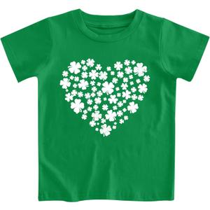Lovekider Kids St. Patrick's Day Shirt Toddler Luck Irish T-Shirts Green Tee Outfits for Boys Girls 8Y