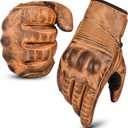 Leather Motorbike Gloves Mens Summer Motorcycle Gloves Racing Gloves Leather Gloves ATV Riding Gloves Black Gloves, Large