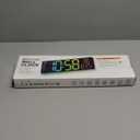 16.5" Large Digital Wall Clock: 11 RGB Colors Wall Mount Decor Clock for Living Room Bedroom Office Classroom, House Warming Gifts New Home Decor, Christmas Birthday Gifts for Men Women Black