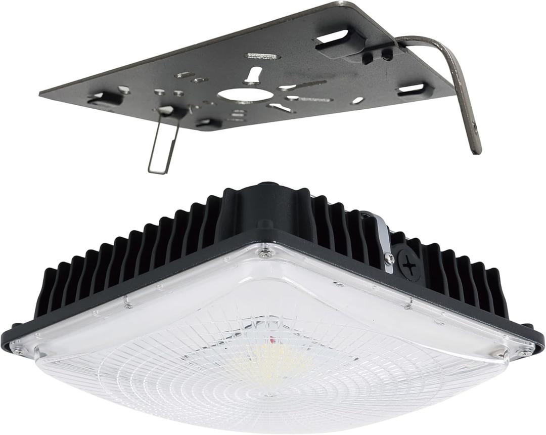 LED Canopy Lights 70W, AC100-277V,8750Lumens 5000K,Waterproof IP65 Canopy LED Light, Square Led Light Fixture