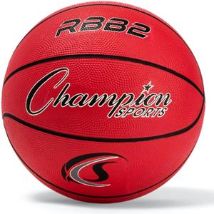 Champion Sports Rubber Basketballs Durable Indoor & Outdoor Training & Recreational Game Balls, Multiple Sizes & Colors  Junior (Size 5 - 27.5")