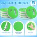 Honoson 8 Pcs Water Exercise Discs 7.1 Inch Diameter Water Weights for Pool Exercise Set Aerobic Equipment EVA Foam Hand Held Swim Disc for Adults Swimming Beginner