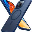 TORRAS Stronger Magnetic & Shockproof for iPhone 16 Pro Case, Military Grade Drop Protection, Compatible with MagSafe, Cover for iPhone 16 Pro Case Slim Anti-Scratch, Translucent Matte Blue