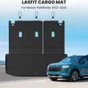LASFIT Cargo Mats for Nissan Pathfinder 2026 2025 2024 2023 2022 | All Weather TPE Custom Fit Cargo Trunk Mat & Backrest Mats Accessories, Black