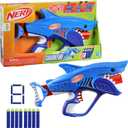 NERF Junior Wild Sharkfire, Easy Play Dart Blaster, 8 Nerf Elite Darts, Nerf Blaster Shark Toys for 6 Year Old Boys & Girls & Up, Outdoor Toys
