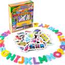 Crayola: ABC Matching Magnet Set – Vehicle-to-Go - 52pc Alphabet & Image Foam Magnets, Classroom & Home Education, Spelling-Learning, Toddler Kids 3+