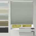 No Drill No Tools Blackout Cellular Shades,Cordless Blinds for Indoor Windows,Room Darkening Window Shades Honeycomb Blinds for Bedroom,Office,Home,Grey(Blackout),16" w x 36" h