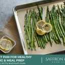 Commercial Quality Cookie Sheet Pan - 2 Pack Aluminum Half Sheet Baking Pan by Saffron & Sage Home Living - This 18x13 Baking Sheet Set is Rust & Warp Resistant, Heavy Duty, of Thick Gauge