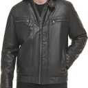 Calvin Klein Men's Motorcycle Jacket With Removable Hoodie (Large)