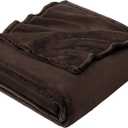 Hansleep Fleece Brown Twin Blanket, Super Soft Flannel Fuzzy Plush Cozy Blanket for All Seasons, Brown, Twin 60x80 Inches