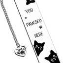 Cat Bookmark for Teen Girls Black Cat Gifts for Cat Lover Gifts for Women Men Present for Book Lovers Readers Christmas Stocking Stuffers Book Lovers Vet Tech Week Gift