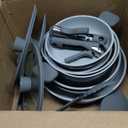 CAROTE 27pcs Ceramic Cookware Set Nonstick, Pots and Pans Set Non Stick, Non Toxic Cookware Detachable Handles, Dishwasher/Oven Safe, RV/Camping Cookware, Pan and Pot with Kitchen Utensils, Dark Gray