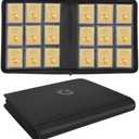 Qurhafoo Toploader Binder, top loader binder for cards, Holds 324 Toploaders, 9-pocket, card folders for trading cards or Sports Cards in 3 x 4'' Toploaders