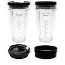 2 Packs 24oz Replacement Parts Cup with Lid, Compatible with Nutri Ninja BN750, BN750C, BN751, BN751C, BN800, BN800C, BN801, BN801C, DB751A