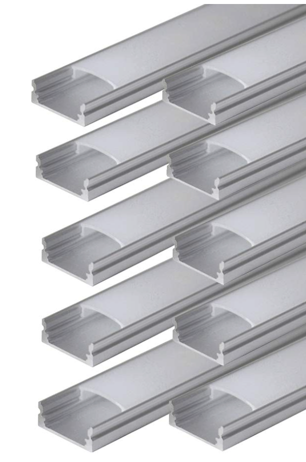 10-Pack 80-Inch Metal U-Channel Profiles with Covers