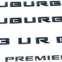 Door Rear Tailgate Emblem Badge Replacement for 2021-2024 Suburban Premier 4pcs (Gloss Black)