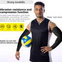 Volleyball Arm Sleeves youth girls - 3XS-XL Compression Volleyball Arm Sleeves for women teen girls kids (Black, S)