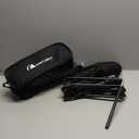 MOON LENCE Portable Camping Chair Backpacking Chair - The 4th Generation Ultralight Folding Chair - Compact, Lightweight Foldable Chairs for Hiking Mountaineering, Beach (Black-below 180 Lbs for Comfort Use)