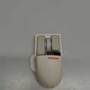 LOFREE Touch PBT Wireless Mouse with USB Receiver, Bluetooth, Wired Connection, Rechargeable, 4000 DPI with OLED Screen Compatible with Glass Surface for Mac Windows PC Notebook/Block Retro Grey