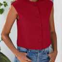 PRETTYGARDEN Women's Suit Vest Crop Tops Spring Summer Dressy Business Casual Work Office Clothes Trendy Blazer Waistcoat (M)