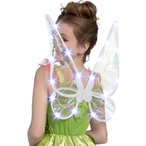 Spooktacular Creations Girls Women Butterfly Wing, Halloween Light Up Fairy Wing for Kids Adults Halloween Cosplay Parties (White)