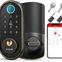 Smart Keyless Entry Door Lock - Fingerprint Electronic Deadbolt Touchscreen Keypad SMONET Biometric Digital Bluetooth Door Lock Smart Deadbolt Compatible with Alexa for Homes and Hotel