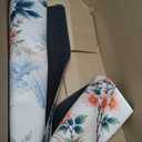 Chinoiserie Peony Floral Bird Mahjong Mat 31.5x31.5 Inch