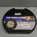 Snow-Chains Auto Fixing 1 Min Quick Fit Easy Installation Tire-Chains, Portable Reusable Universal Emergency Tire Traction Chain for Passenger Car, Pickup Trucks and SUV - Set of 2 (HKN-160)