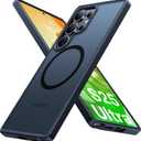 TORRAS Magnetic Shockproof for Samsung Galaxy S25 Ultra Case, Fit for MagSafe, 4X Military Grade Protection, Translucent Slim Case for Samsung S25 Ultra Case Anti-Fingerprint Anti-Scratch, Black