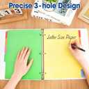 102 Pcs Colored Binder Dividers with Tabs, 1/6 Cut Tabs, Dividers for 3 Ring Binder, Blank Write On Binder Dividers in 6 Tab Sets, Letter Size, 102 Dividers, 17 Sets, Multicolor